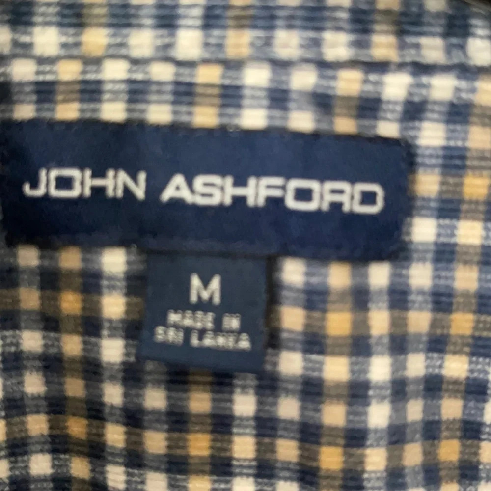 John Ashford Long Sleeve Soft checkered Casual Dress Shirt Men sz M - Picture 2 of 11